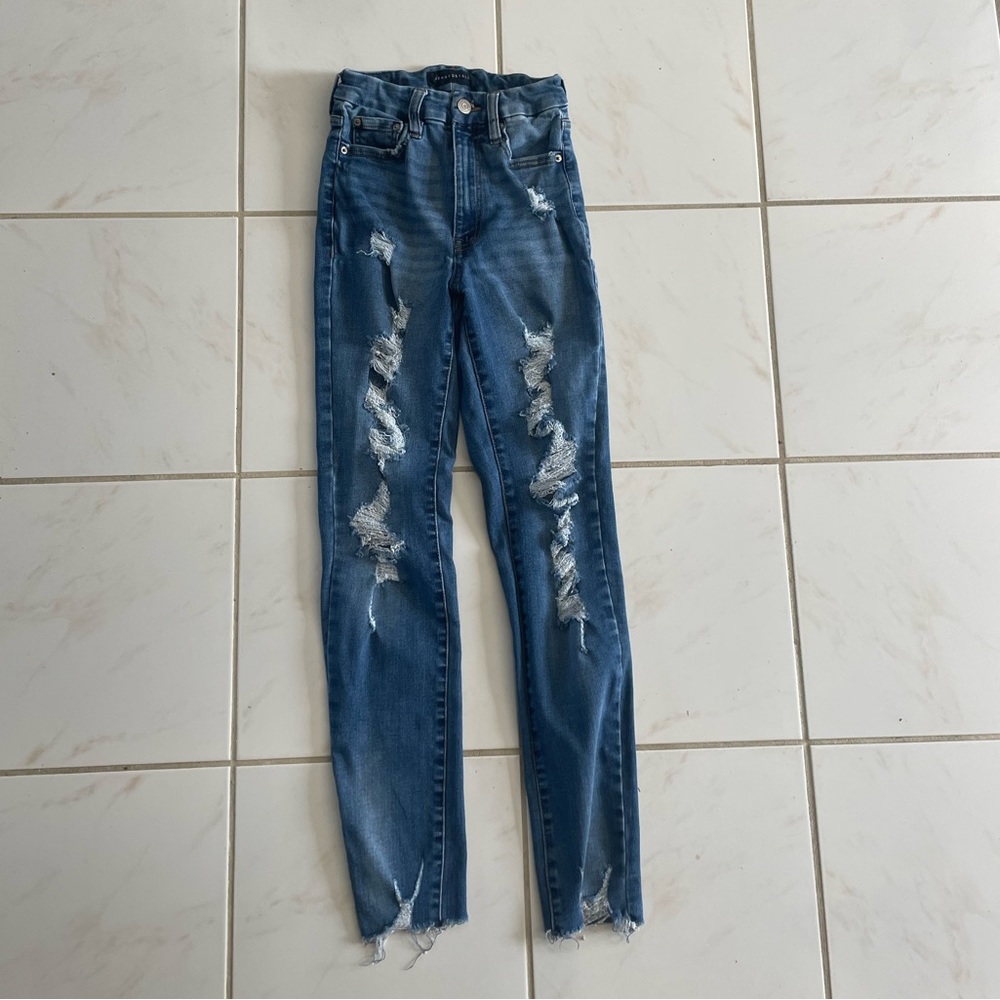 Aeropostale high rise super curvy jegging - size 0